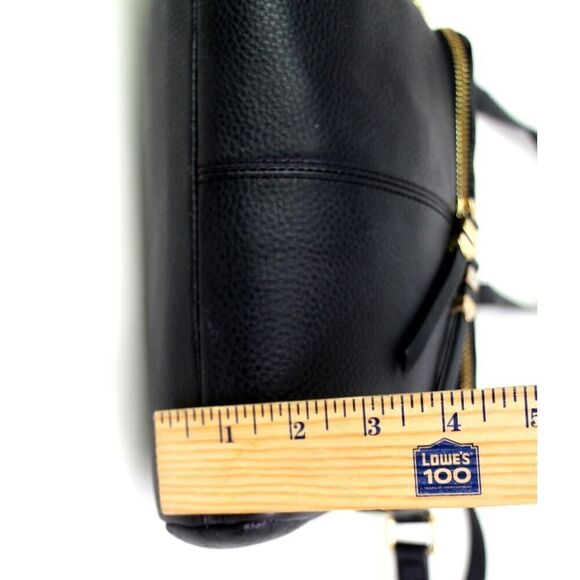 Vince Camuto PEBBLED BLACK REAL LEATHER ZIPPER SHOULDER BAG X-BODY HANDBAG PURSE - Picture 12 of 16